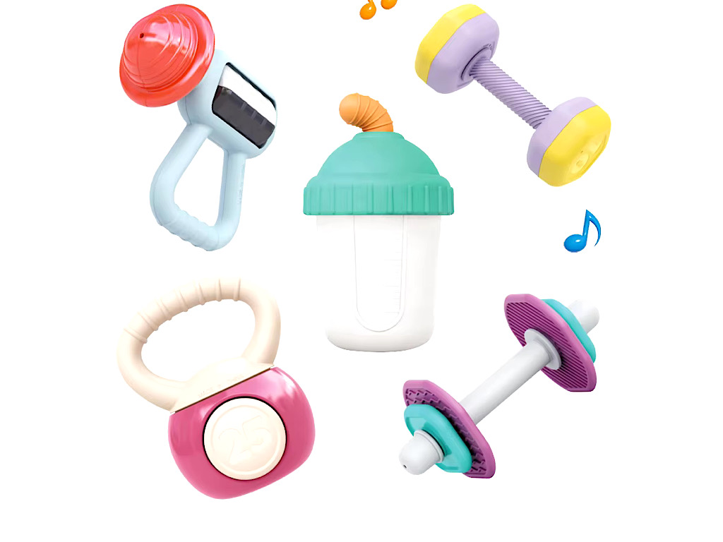 جغجغه و دندانگیر نوزادی با تم باشگاه ورزشی  هولی تویز huile toys