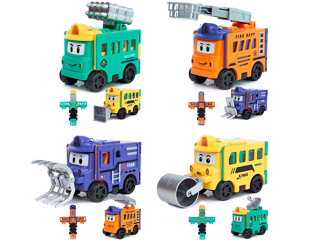 ماشین عقب کش تبدیل شونده به ماشین دیگر اسباب بازی