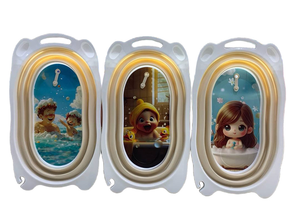 وان حمام نوزاد و کودک  کرم رنگ مدل تاشو برند یوشیتا