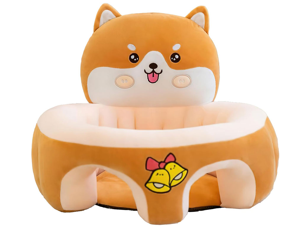 مبل آموزشی و مخملی نوزادی رنگ نسکافه ای طرح روباه