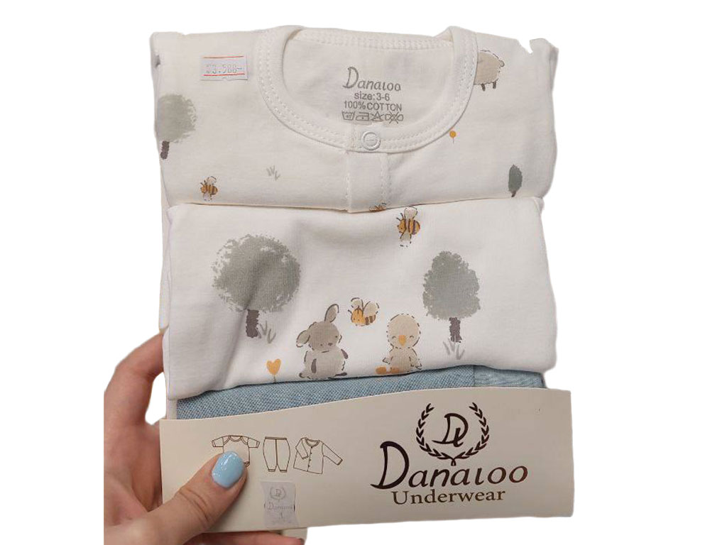 ست سه تکه نوزادی دخترانه طرح ببعی و جوجه دانالو Danaloo