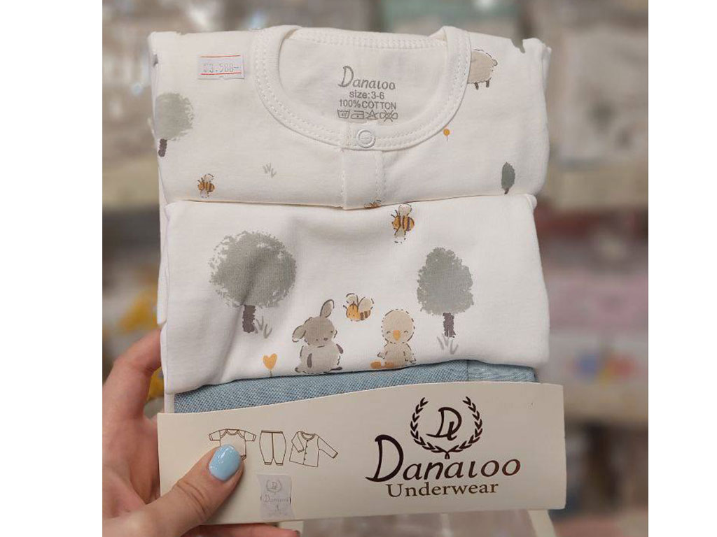 ست سه تکه نوزادی دخترانه طرح ببعی و جوجه دانالو Danaloo