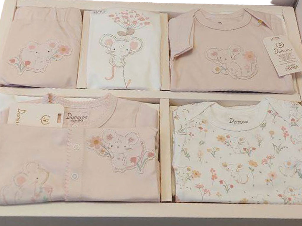 ست بیمارستانی 19 تکه نوزادی طرح موش و گل دانالو Danaloo