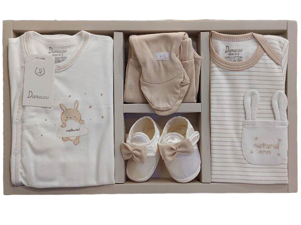 ست بیمارستانی 9 تکه نوزادی طرح خرگوش و ابر دانالو Danaloo