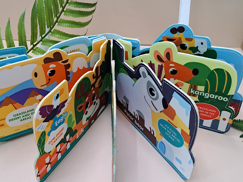 کتاب پارچه ای نوزادی طرح ماشین با آموزش حییوانات sobebear