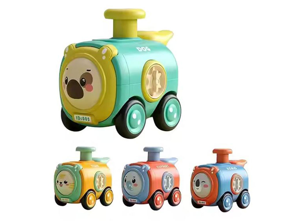 قطار فشاری و سوتی با طرح حیوانات اسباب بازی