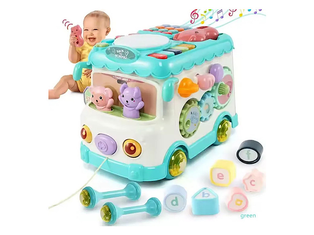 ماشین اسباب بازی چند منظوره آموزشی موزیکال و چراغدار sobebear