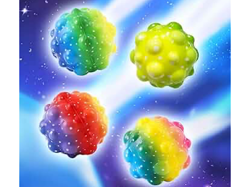 توپ اسفنجی فشرده رنگی طرح برجسته (سایز متوسط)