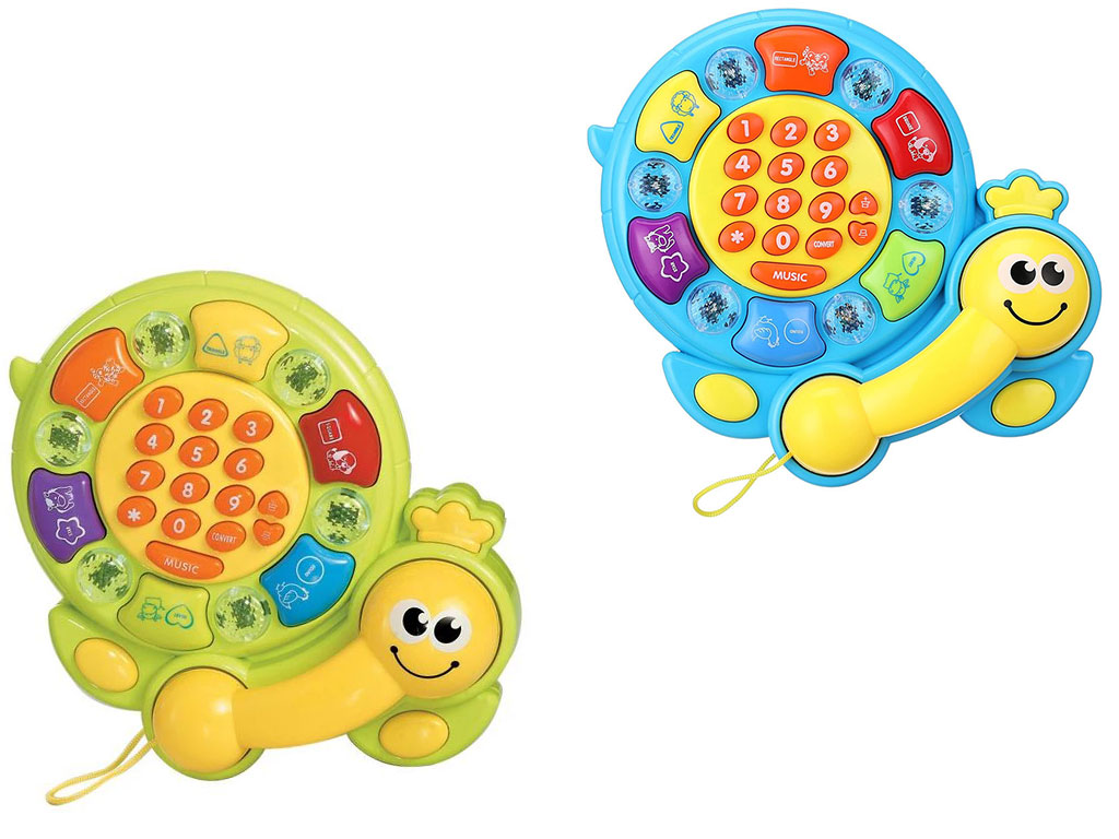 تلفن موزیکال و چراغ دار طرح حلزون اسباب بازی