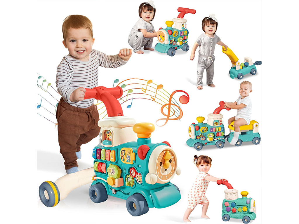 واکر قطار 5 کاره موزیکال، چراغ دار و دودزا اسباب بازی ibi irn