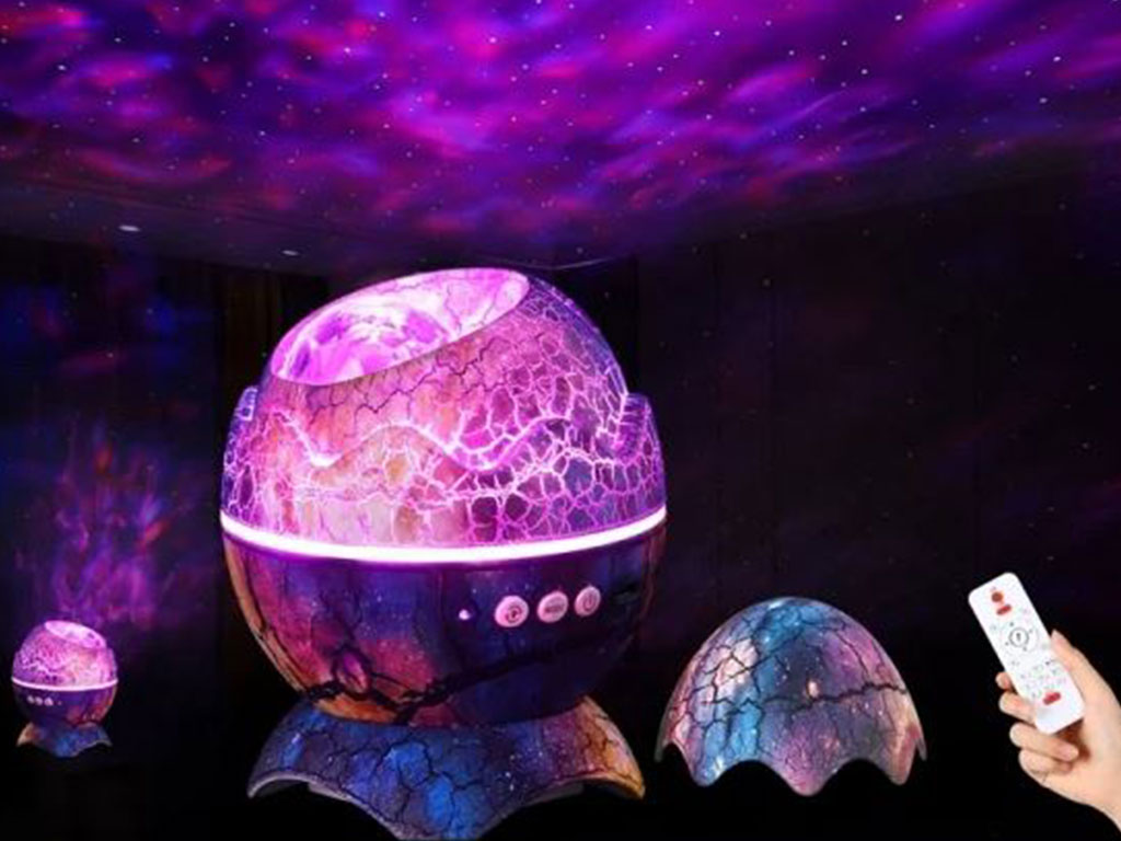 چراغ خواب موزیکال و اسپیکر دار کهکشانی مدل تخم اژدها