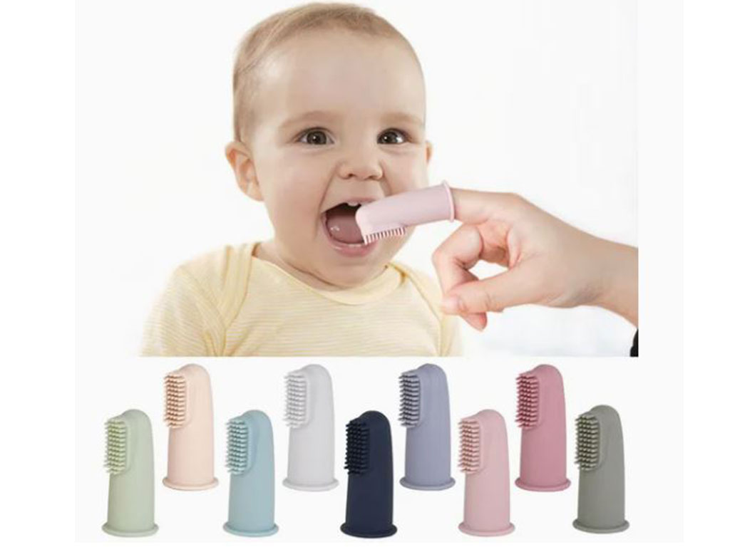 مسواک انگشتی سیلیکونی نوزادی قاب دار