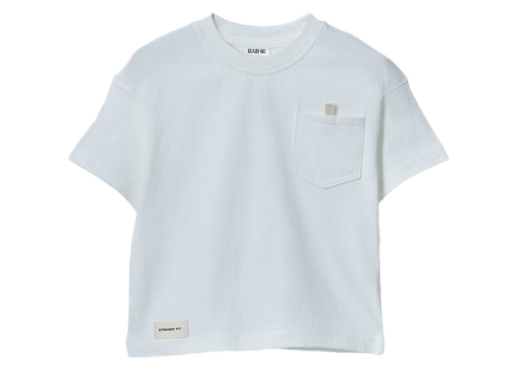 تیشرت نوزاد و کودک تک جیب رنگ شیری بشیر BaShir