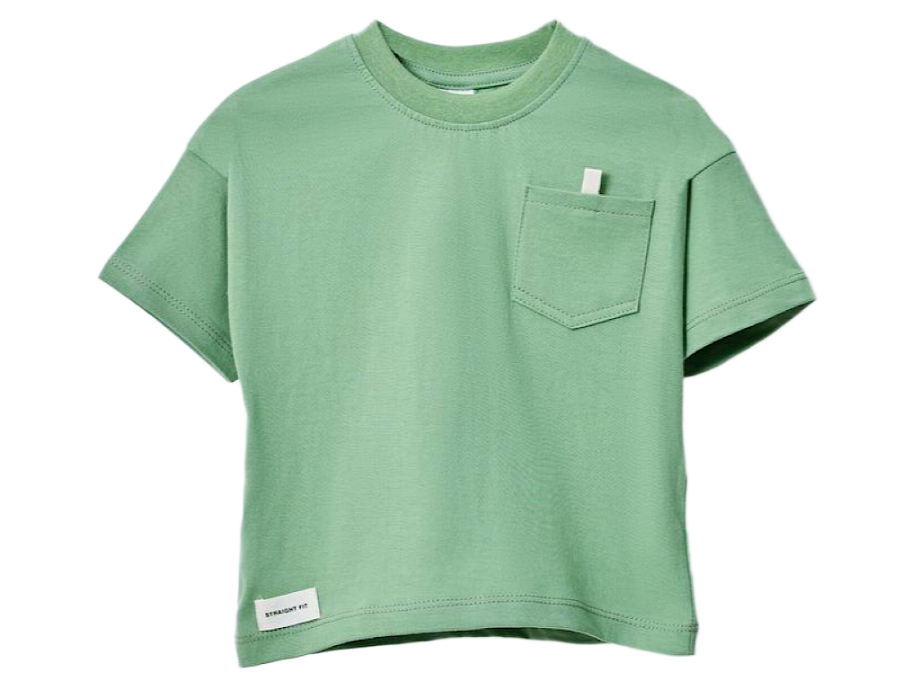 تیشرت نوزاد و کودک تک جیب رنگ سبز بشیر Bashir