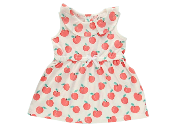 پیراهن نوزادی دخترانه طرح هلو شابن shabenbaby