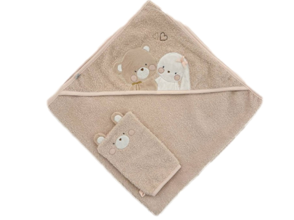 ست حوله دو تکه نوزادی طرح حیوانات پاپو papo