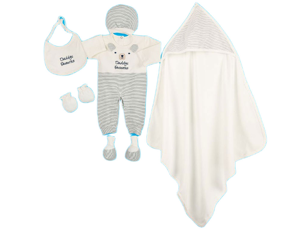 ست 7 تکه بیمارستانی نوزادی طرح daddys favourite پاپو papo