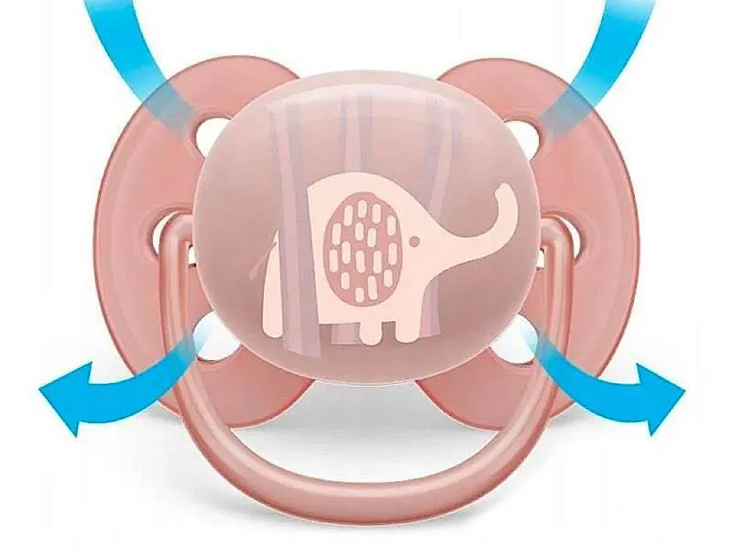 پستانک ارتودنسی دو عددی نوزادی 6-0 ماه مدل ultra soft فیلیپس اونت philips avent