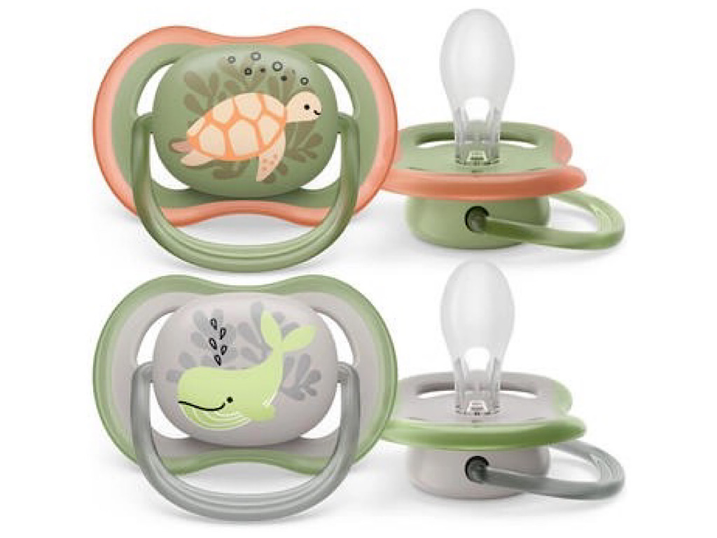 پستانک ارتودنسی  دو عددی نوزادی 18-6 ماه مدل ultra air فیلیپس اونت philips avent