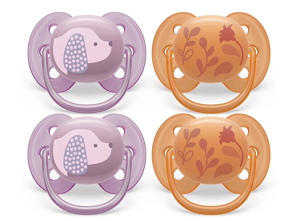 پستانک ارتودنسی  دو عددی نوزادی 18-6 ماه مدل ultra soft فیلیپس اونت philips avent