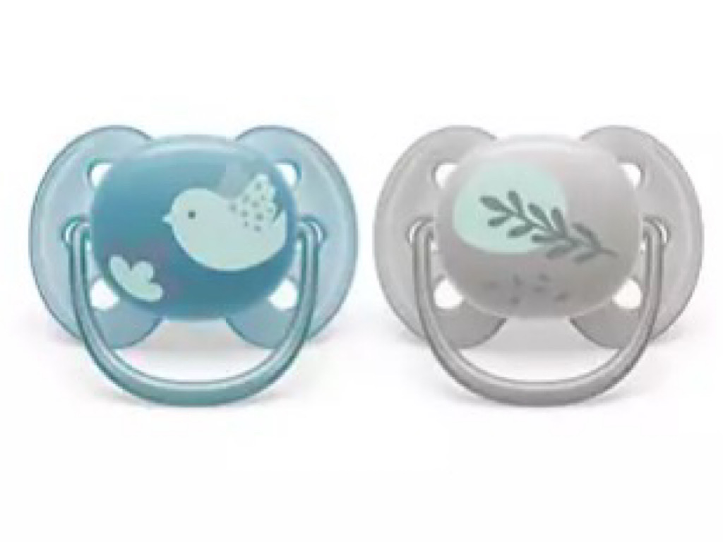پستانک ارتودنسی  دو عددی نوزادی 18-6 ماه مدل ultra soft فیلیپس اونت philips avent