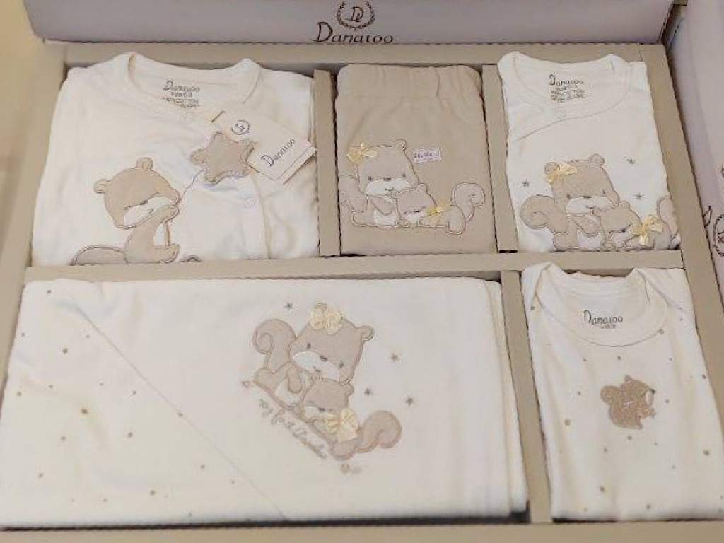 ست بیمارستانی 13 تکه نوزادی طرح سنجاب و ستاره دانالو Danaloo