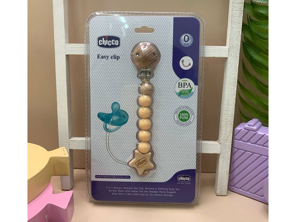 بند پستانک سیلیکونی مهره ای نوزادی چیکو chicco
