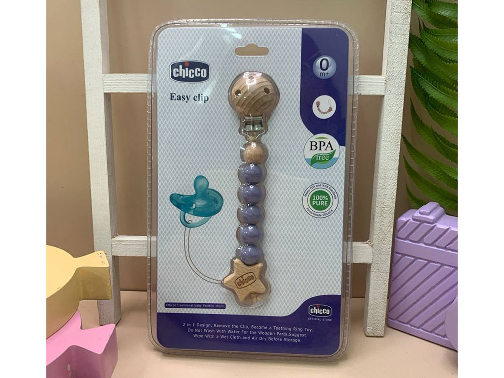 بند پستانک سیلیکونی مهره ای نوزادی چیکو chicco