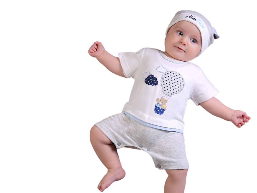 رامپر نوزادی طرح  خرس و ماه نی نی سان nini sun