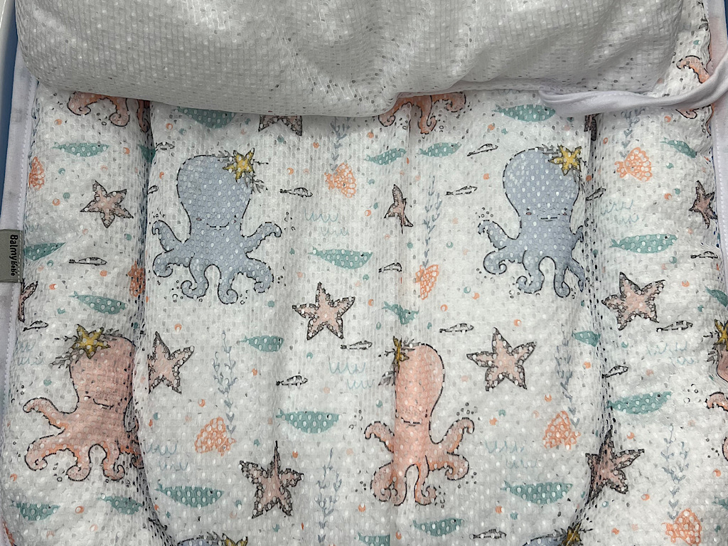 توری وان حمام نوزادی یونولیت دار طرح حیوانات دریایی balmy bebe