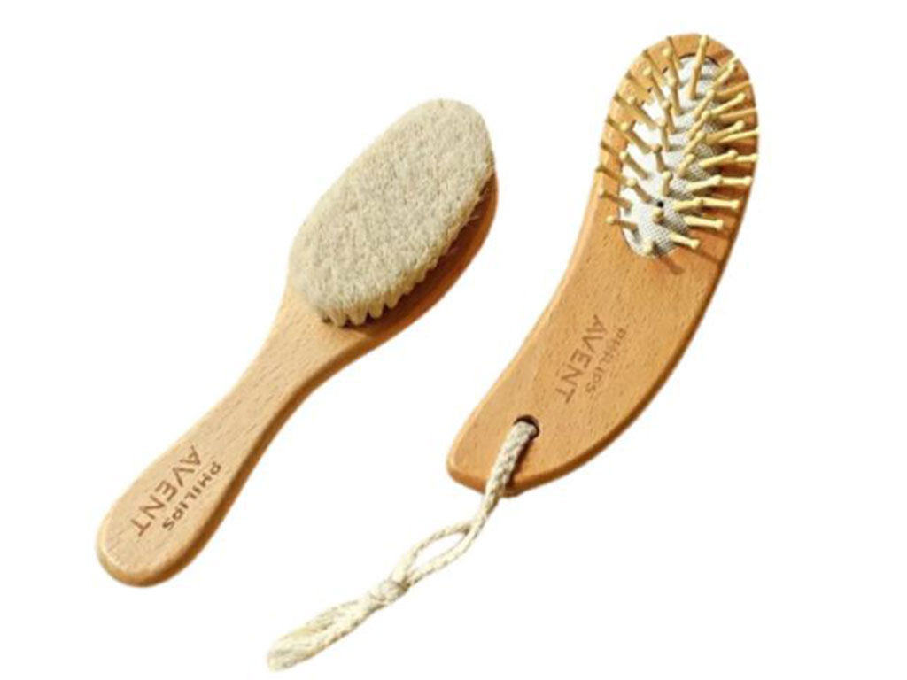 ست شانه و برس 2 عددی چوبی نوزادی Philips Avent