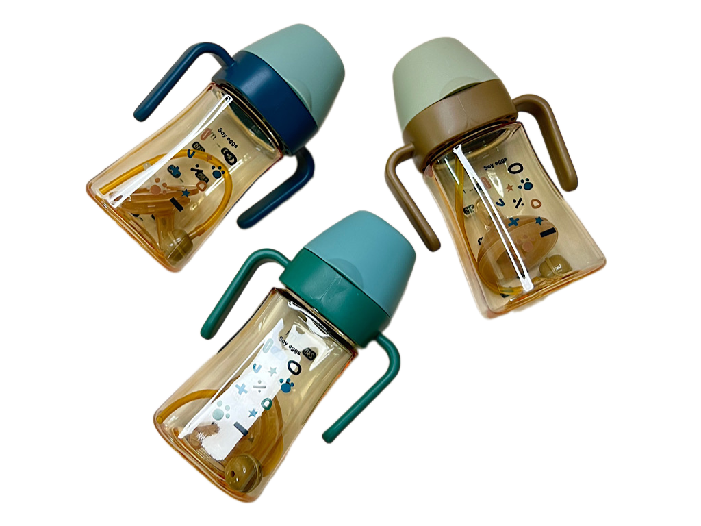 شیشه شیر و لیوان نی دار آموزشی دو کاره بالای 6 ماه حجم 240 میل DOUDANER