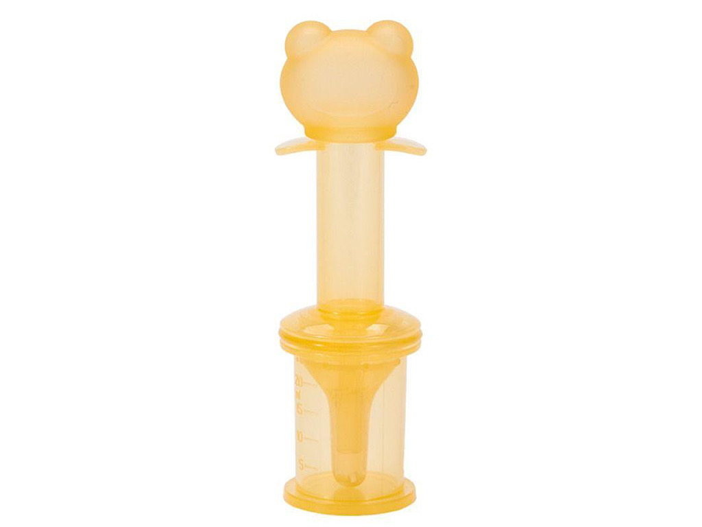 داروخوری نوزادی طرح سرنگ پایه دار رنگ کاراملی طرح هی اور شی