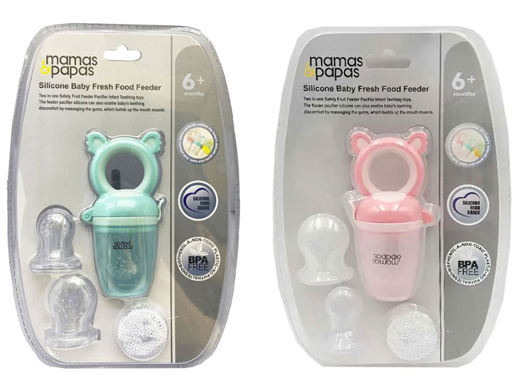 میوه خوری پستانکی سیلیکونی نوزادی درپوش دار ماماس اند پاپاس mamas & papas