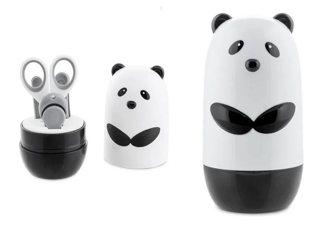 ست ناخن گیر نوزادی کاپدار تخم مرغی شکل طرح خرس پاندا چیکو chicco