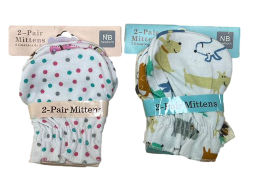 دستکش نوزادی 2 عددی طرح دار