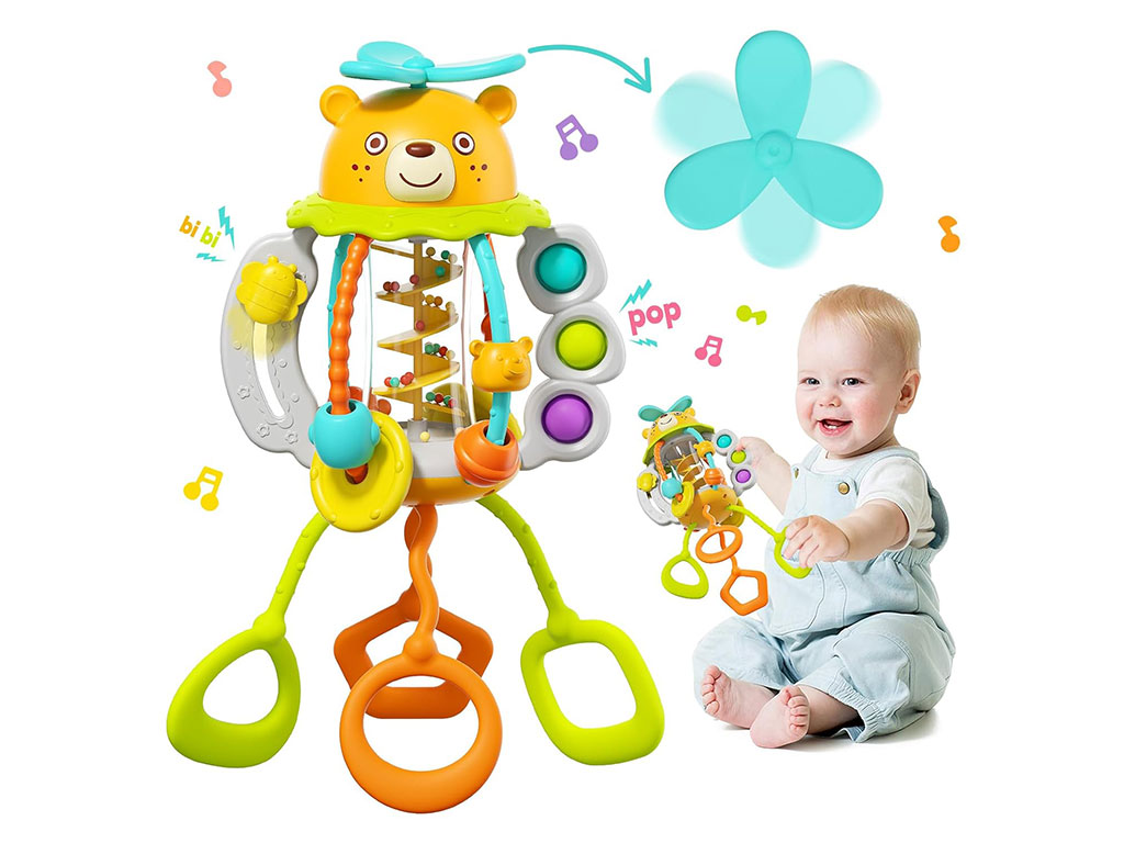 جغجغه چند کاره طرح خرس اسباب بازی هولا hola toys