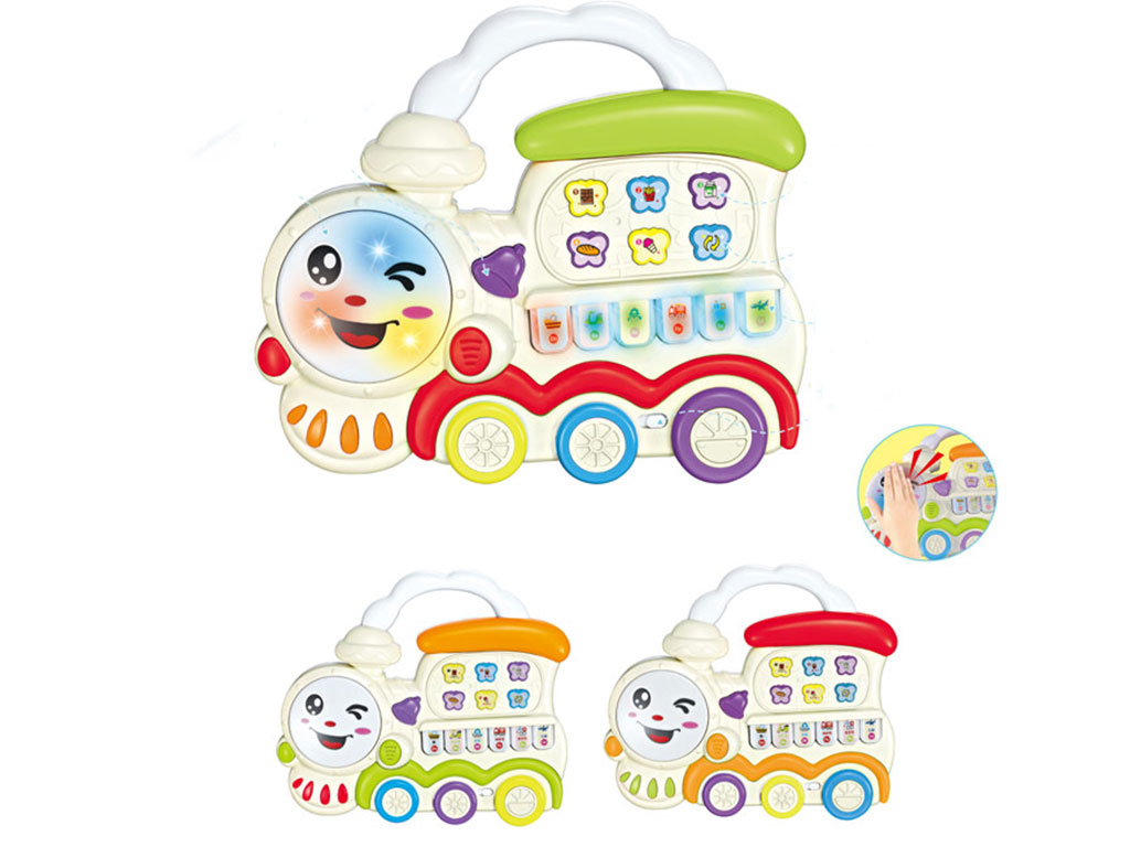 پیانو موزیکال و چراغ دار طرح قطار اسباب بازی