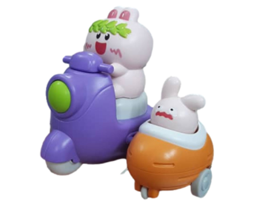 خرگوش فشاری وسپا سوار اسباب بازی