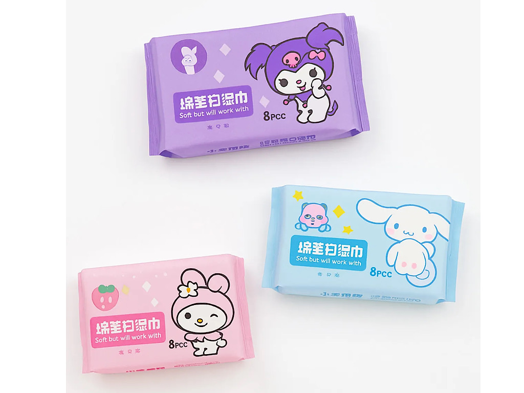 دستمال مرطوب بچگانه 8 عددی (سایز کوچک)