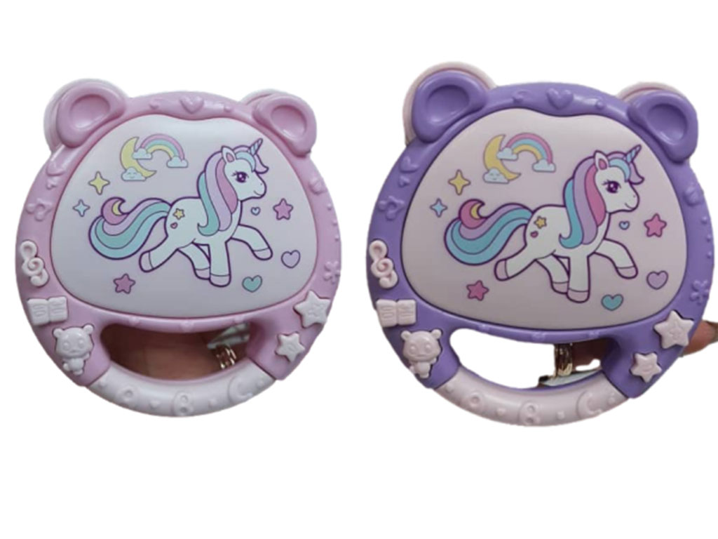 جغجغه موزیکال دخترانه طرح اسب تک شاخ