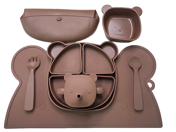 ست ظرف غذا سیلیکونی 12 تکه طرح تدی