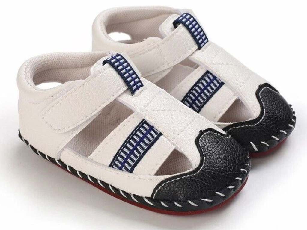 پاپوش نوزادی استپ دار مدل چسبی دو رنگ