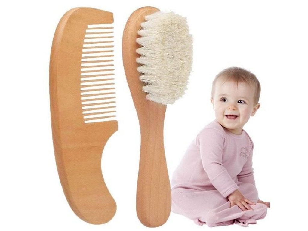 ست شانه و برس چوبی نوزادی  KOKIBEBE