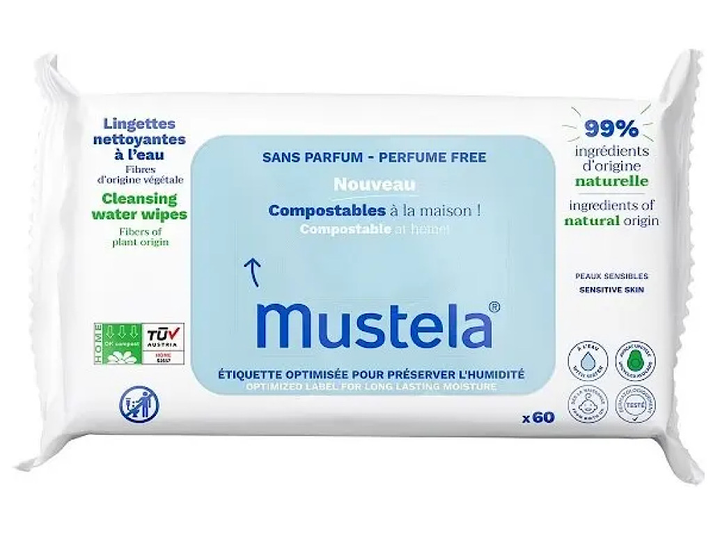 دستمال مرطوب 60 عددی mustela