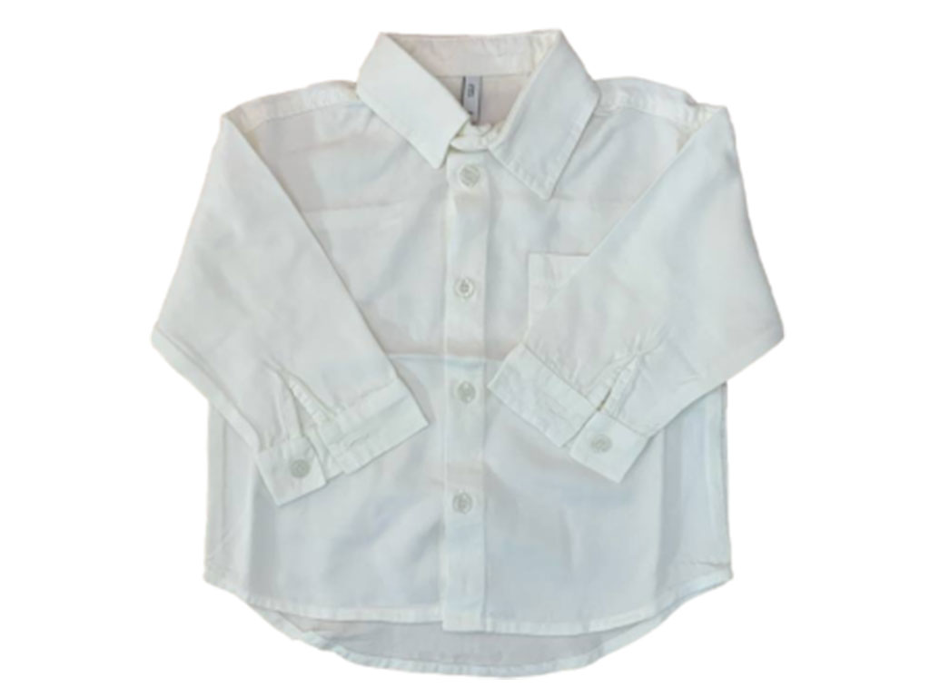 پیراهن کتان نوزاد و کودک پسرانه رنگ شیری