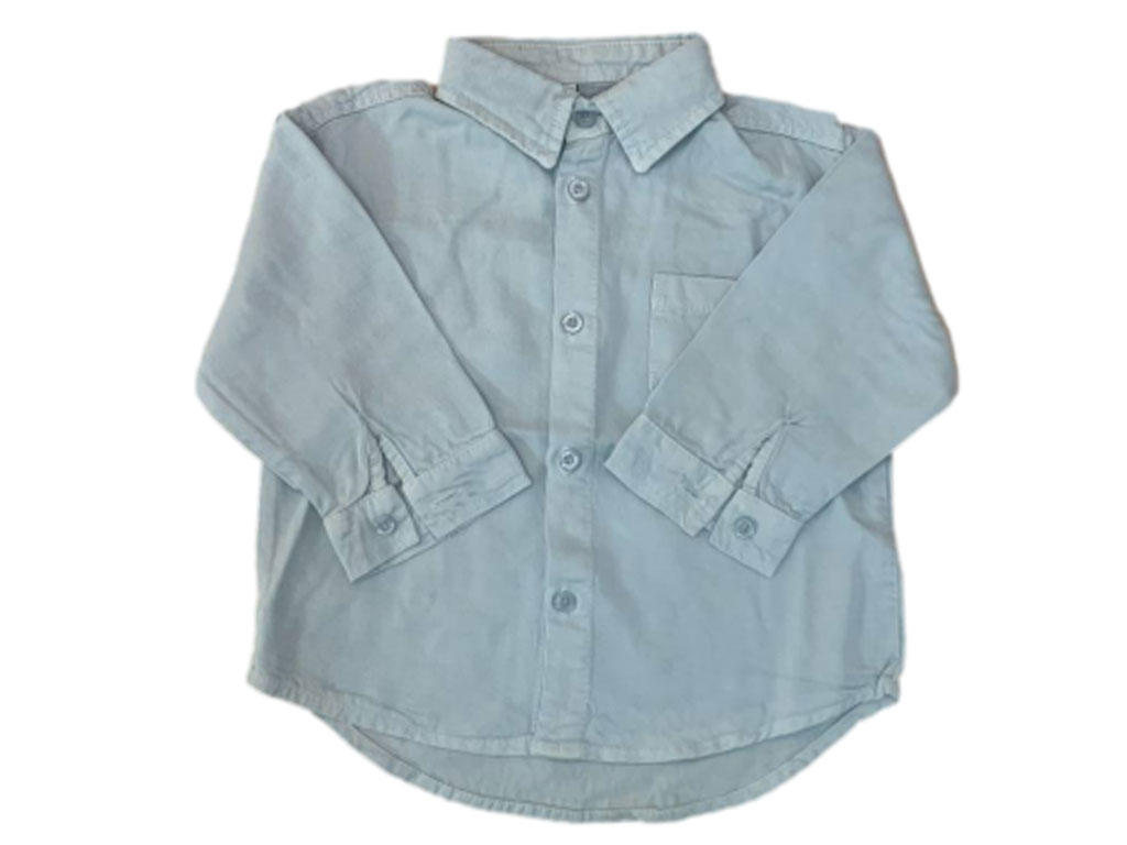 پیراهن کتان نوزاد و کودک پسرانه رنگ آبی روشن