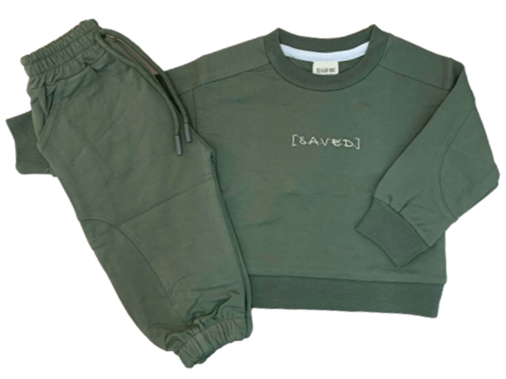 ست بلوز و شلوار دورس رنگ سبز طرح گلدوزی شده SAVED بشیر BASHIR