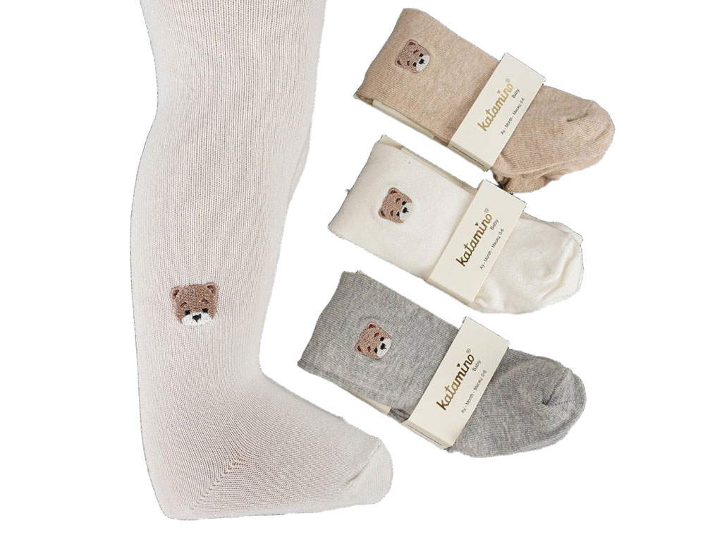 جوراب شلواری نوزادی 6-0 ماه طرح حیوانات کاتامینو katamino