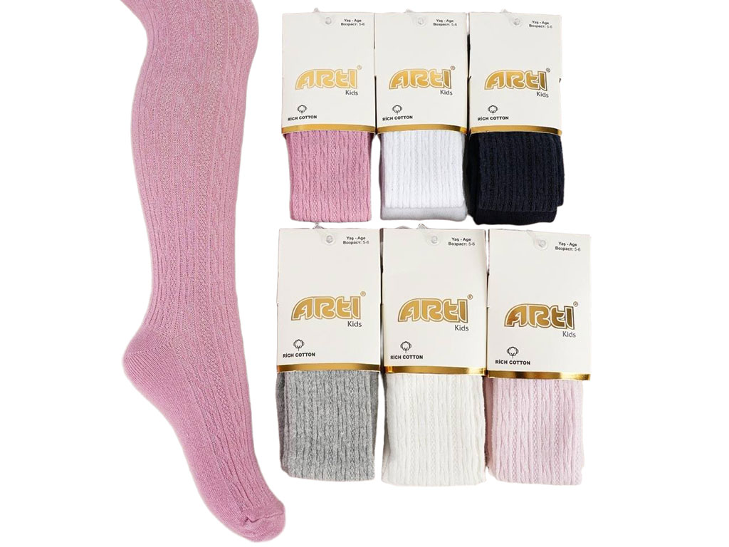 جوراب شلواری دخترانه 2-1 سال طرح دار arti